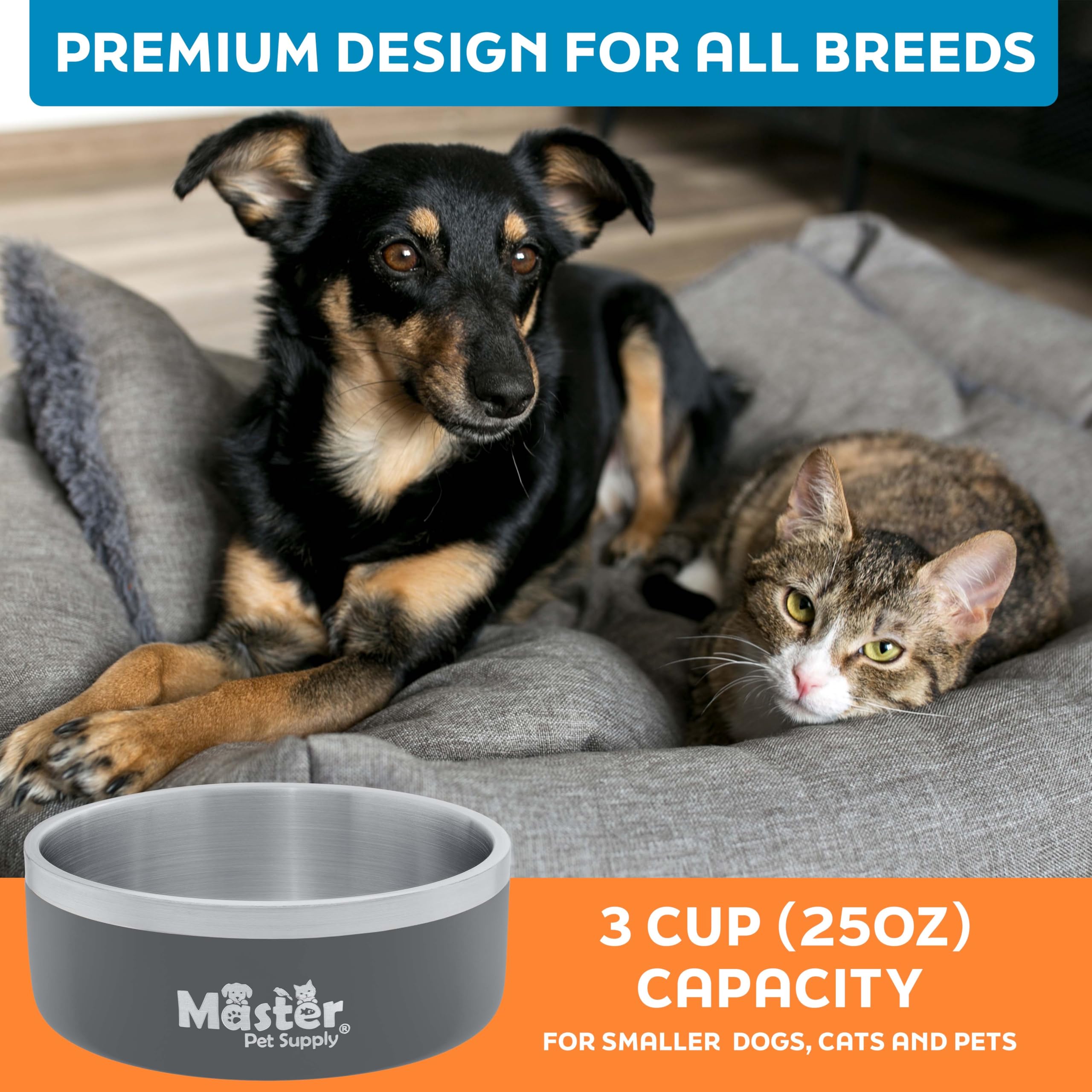 Master Pet Supply bol de agua en colores vibrantes para mascotas