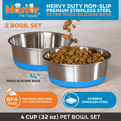 Master Pet Supply: tazones de 32 oz con base antideslizante