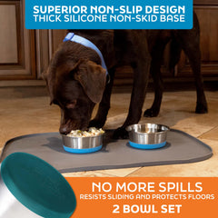 Master Pet Supply cuenco capacidad 4 tazas Emerald Sea para comida o agua