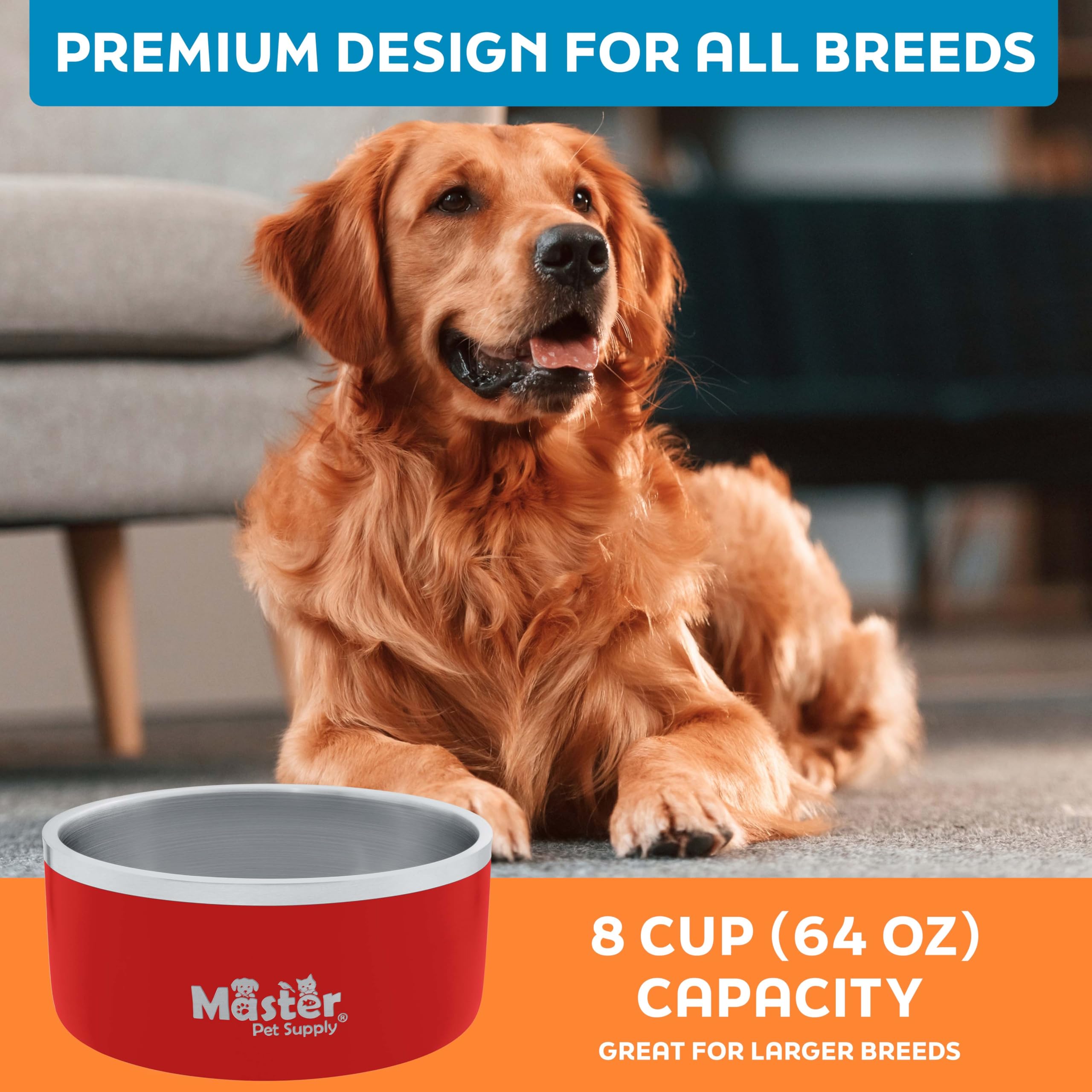 Master Pet Supply Crimson Flame ideal para mascotas activas en casa.