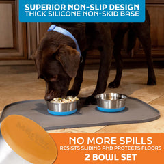 Master Pet Supply cuenco-acero-inoxidable apto-lavavajillas para limpieza fácil.