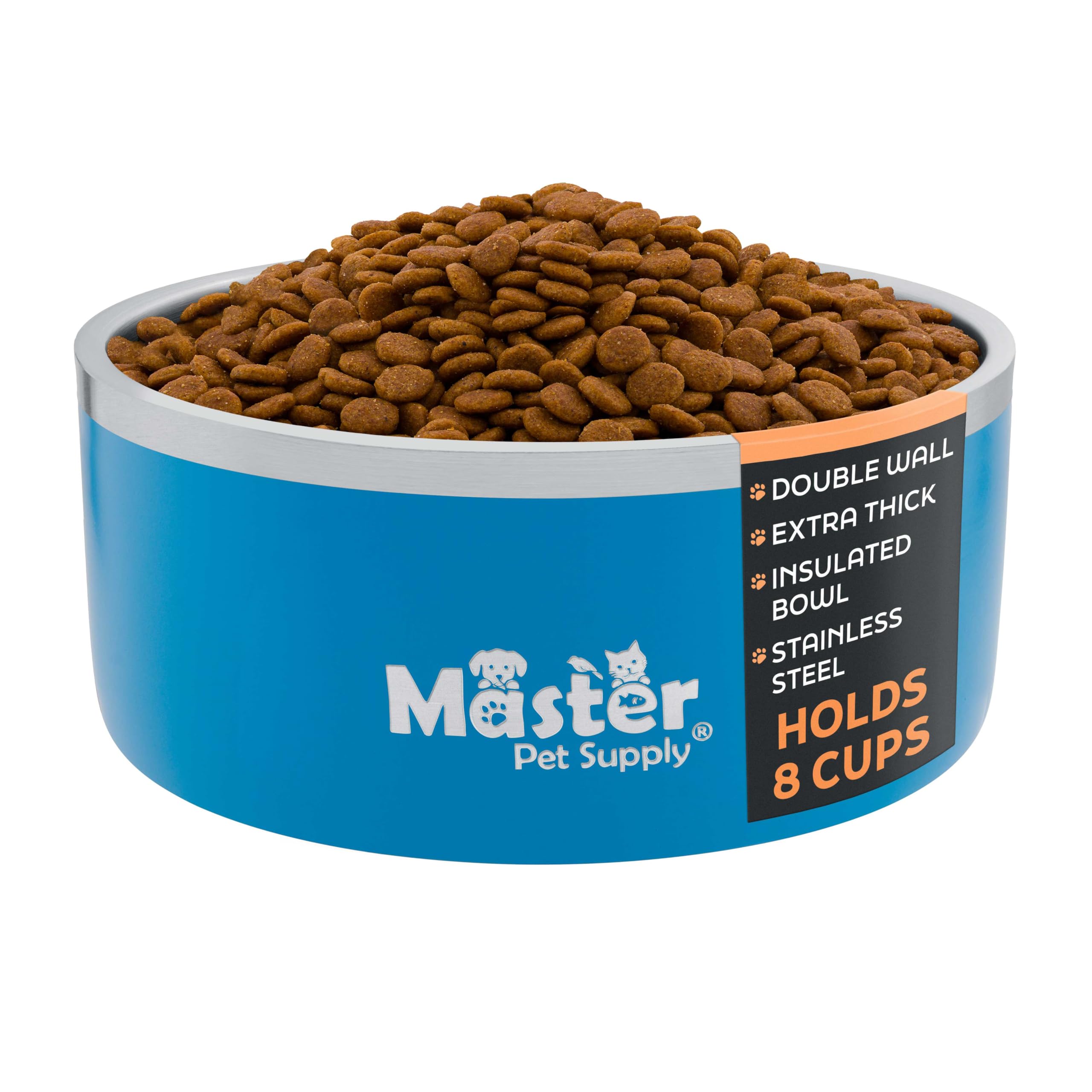 Master Pet Supply cuenco agua inoxidable 64oz para perros mantiene el agua fría