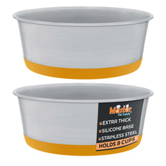 Master Pet Supply cuencos inox con base de silicona antideslizante para comida o agua
