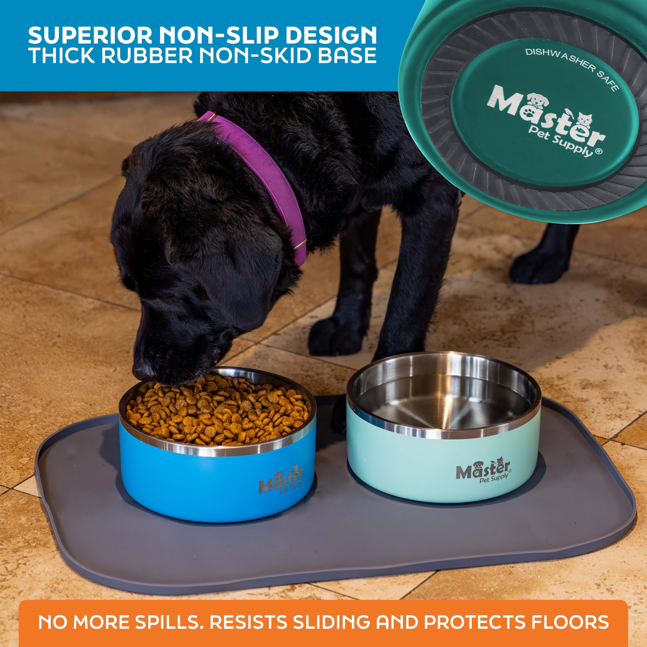 Master Pet Supply tazón apto para interior y exterior, uso versátil.