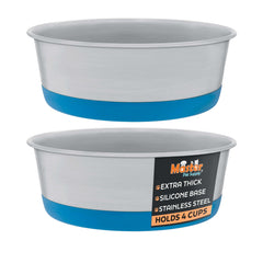 Master Pet Supply: tazones de acero inoxidable para dos mascotas