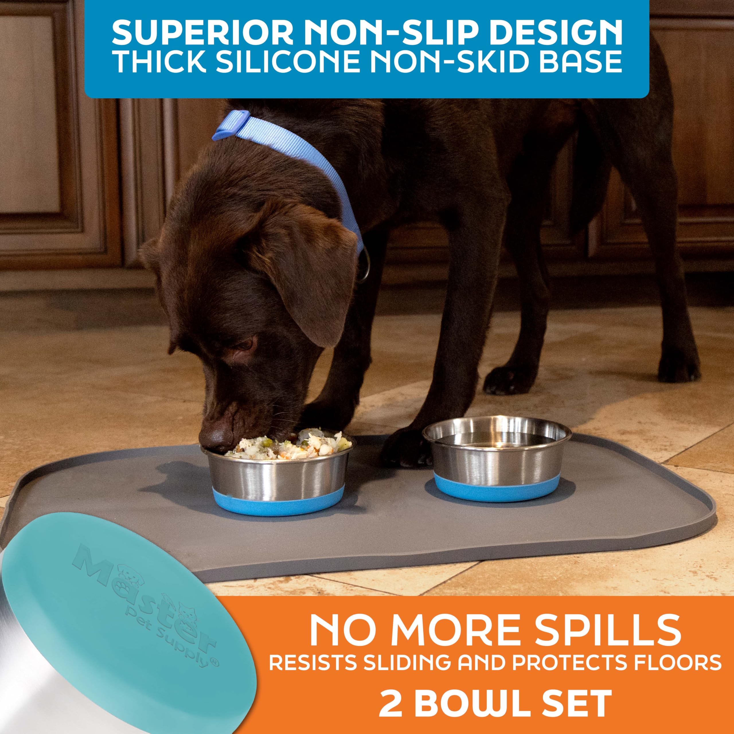 Master Pet Supply tazones resistentes a la corrosión, ideal para uso diario.