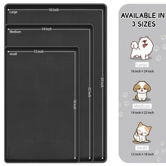 MateeyLife alfombra silicona para comederos de gatos, resistente al agua y fácil de limpiar.