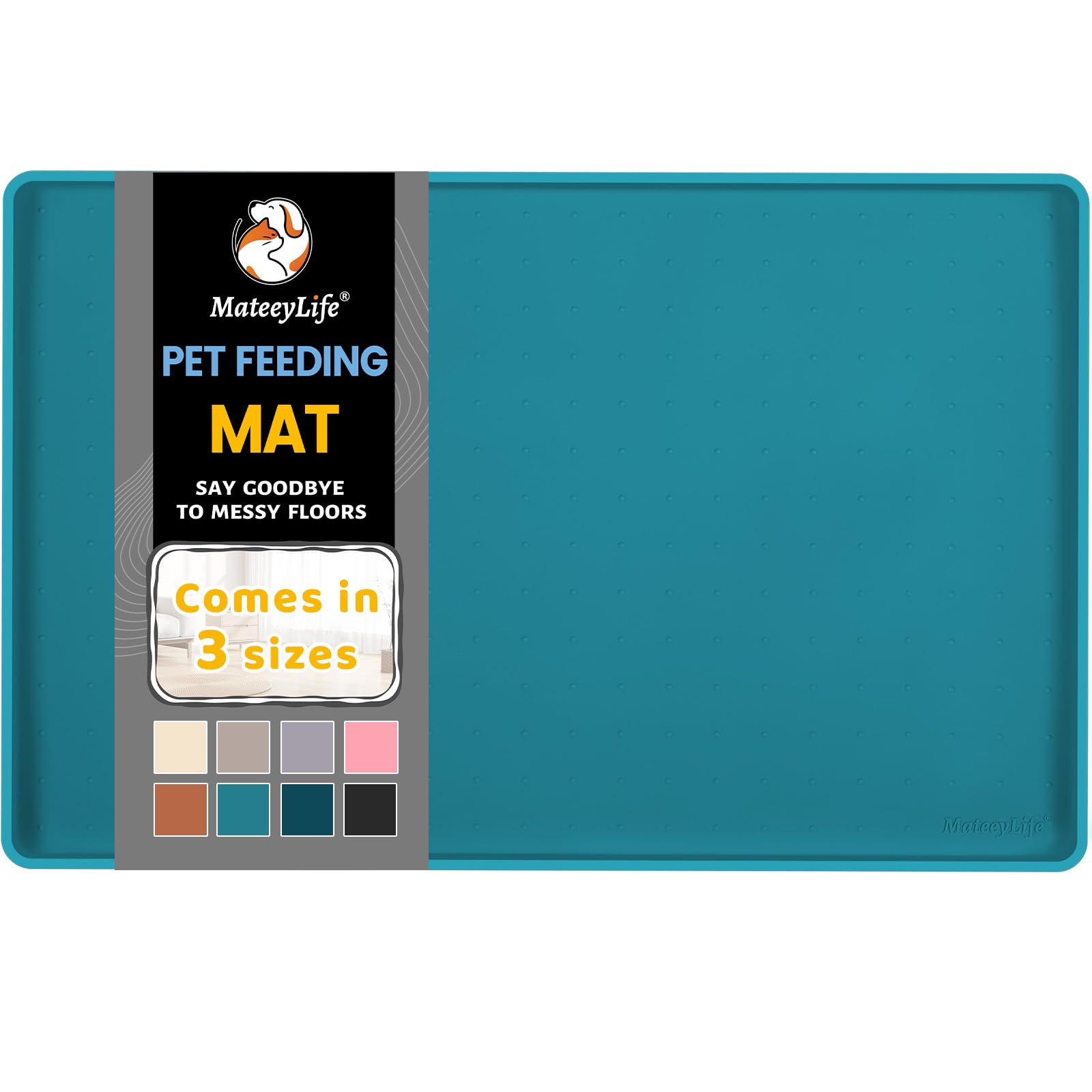 MateeyLife almohadilla de silicona para comida de perros: protege pisos y facilita la limpieza.