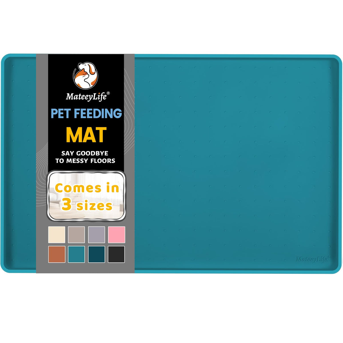 MateeyLife almohadilla de silicona para comida de perros: protege pisos y facilita la limpieza.