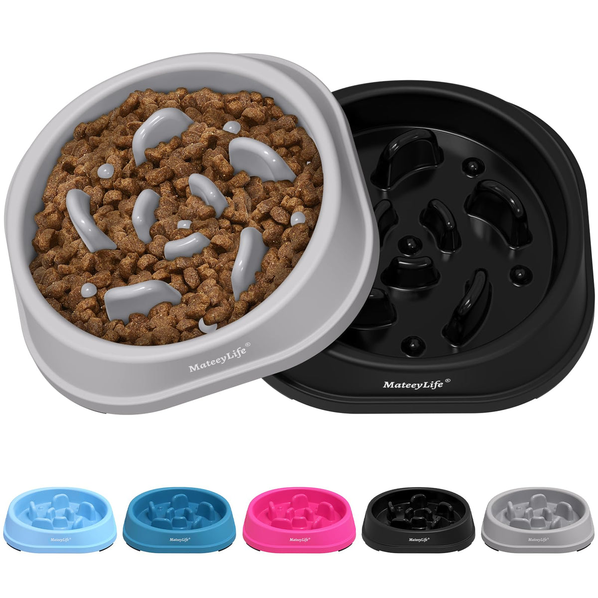 MateeyLife cuenco alimentación lenta para gatos favorece comer despacio y facilita la digestión