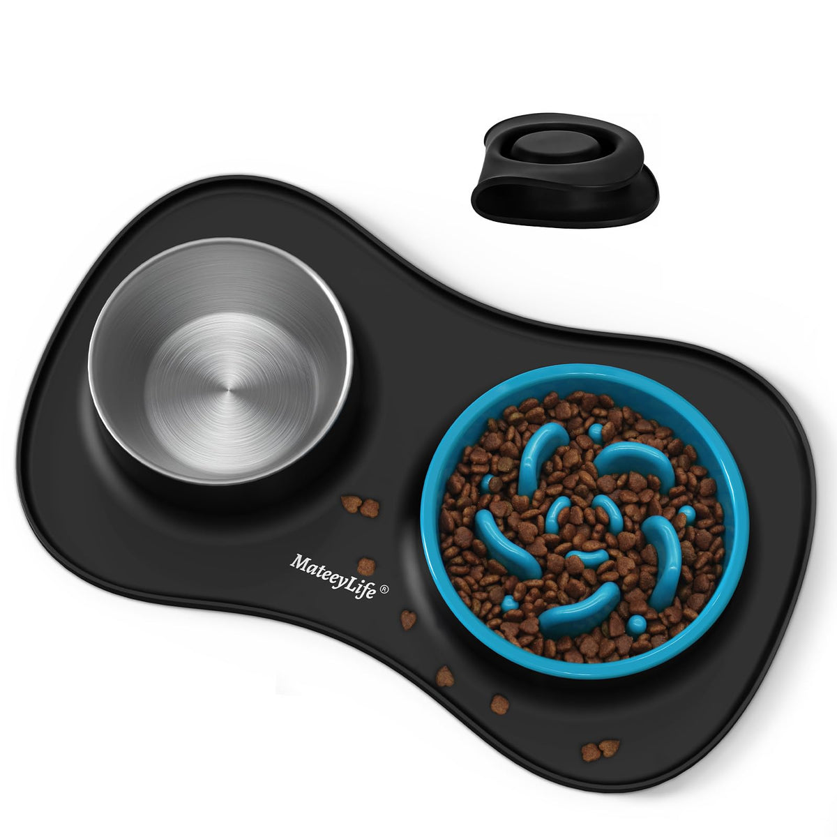 MateeyLife: juego cuencos 3 en 1 para perros y gatos, solución todo en uno.