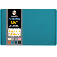Tapete MateeyLife de silicona para comida de mascotas protege el piso.