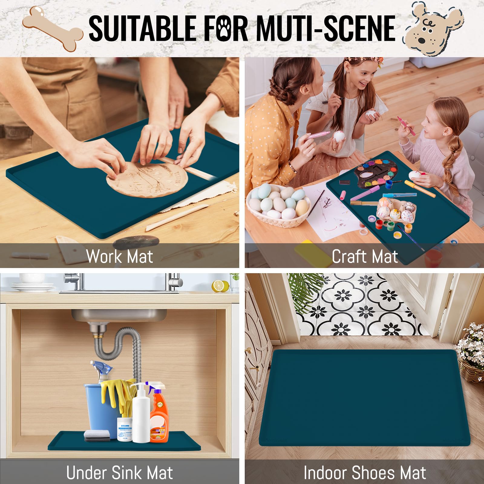 MateeyLife Usos multiples para comida y agua en interiores