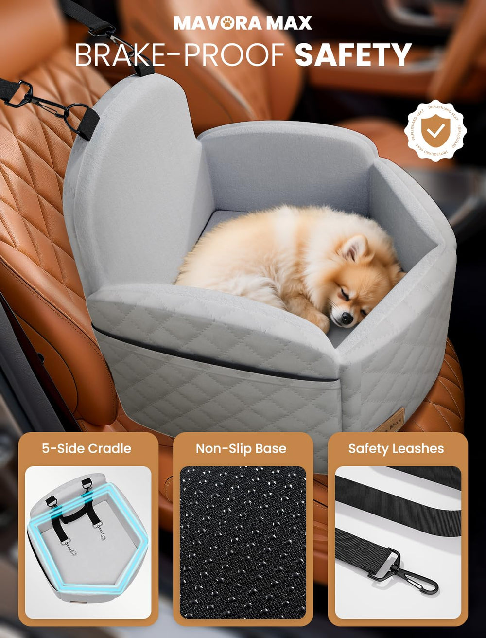 Funda lavable y duradera mavora-max para limpieza rápida tras paseos.