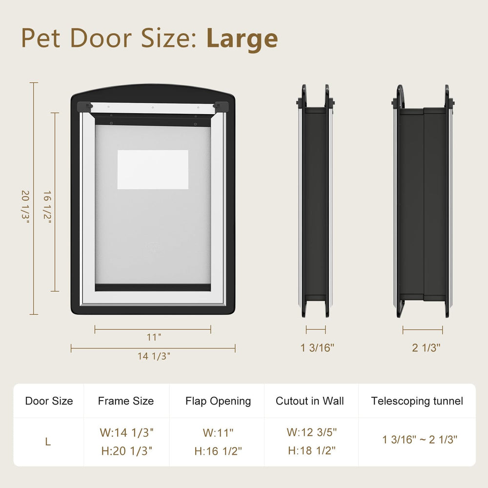 MAVRICFLEX puerta para perros grandes soporta hasta 110 libras, ideal para razas grandes