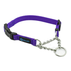 Max and Neo collar de cadena martingale talla xs morado, diseño duradero para paseos cómodos.