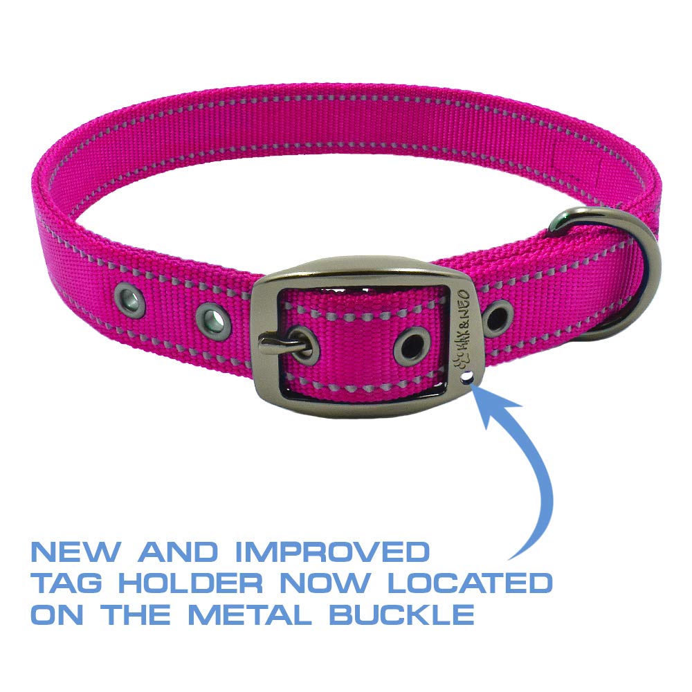Max and Neo collar de nylon con doble capa para durabilidad.