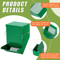 Maxcheck alimentador con base de malla para drenaje de lluvia.