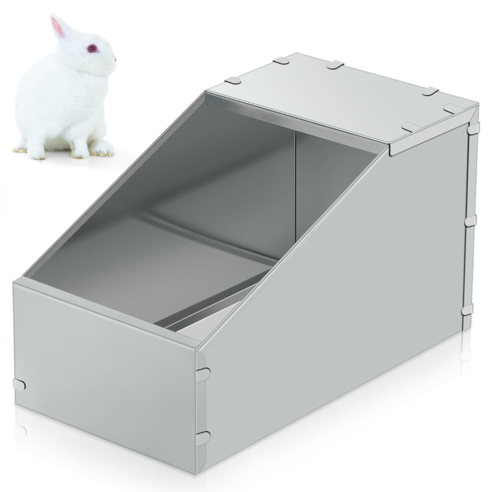 Maxcheck caja-nido metálica para conejos, refugio duradero para interior o exterior.