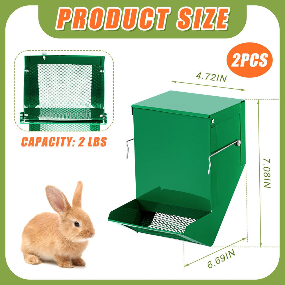 Maxcheck comedero para animales pequeños con malla verde, uso exterior.