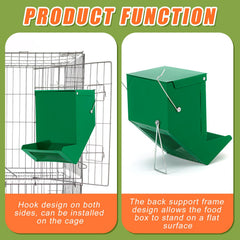 Maxcheck comedero de metal resistente, con tapa, verde.