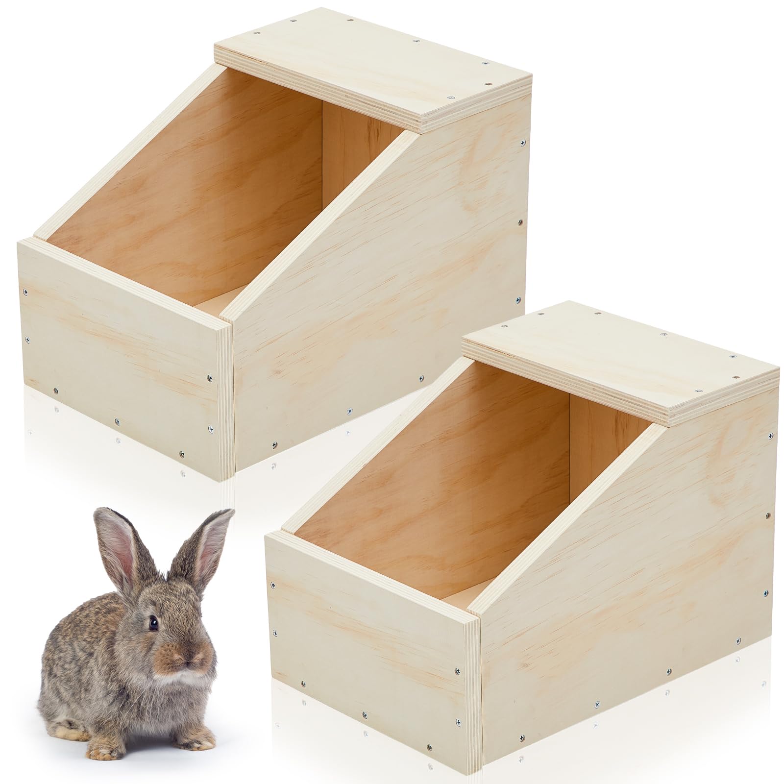 Maxcheck nido de madera para conejos, espacio cómodo para crías