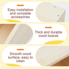 Maxcheck nido de madera detalle entrada amplia para fácil acceso