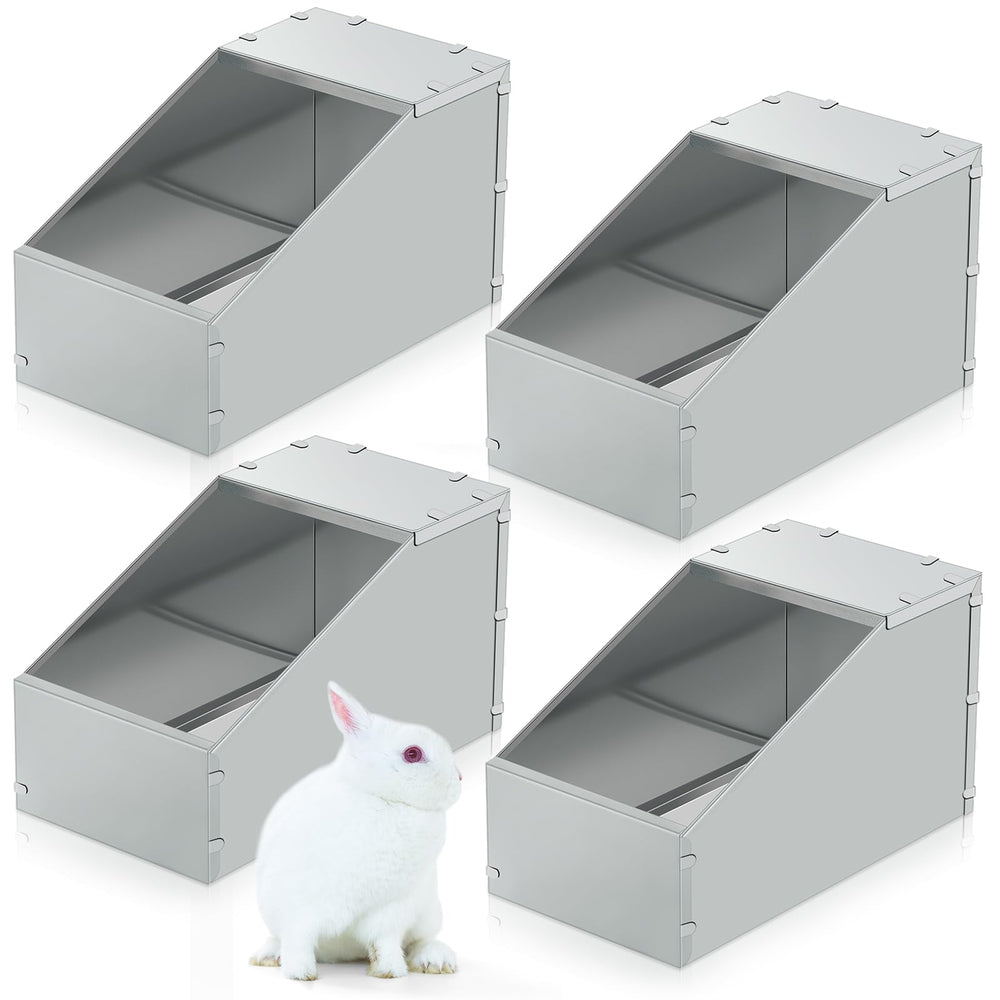 Maxcheck nido metálico para conejos, montaje rápido con 4 piezas.