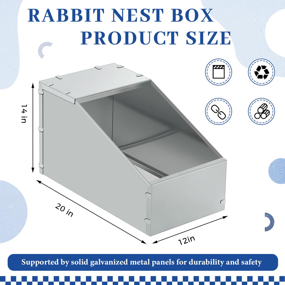 Maxcheck nido metalico con dimensiones 50,8x35,56x30,48 cm para conejo