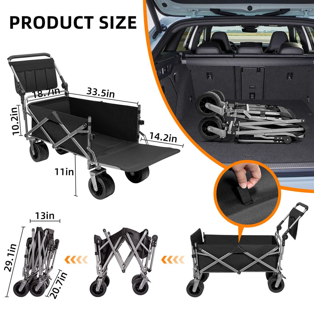 MAXFUT Carrito para perros grandes funciona en diferentes superficies.