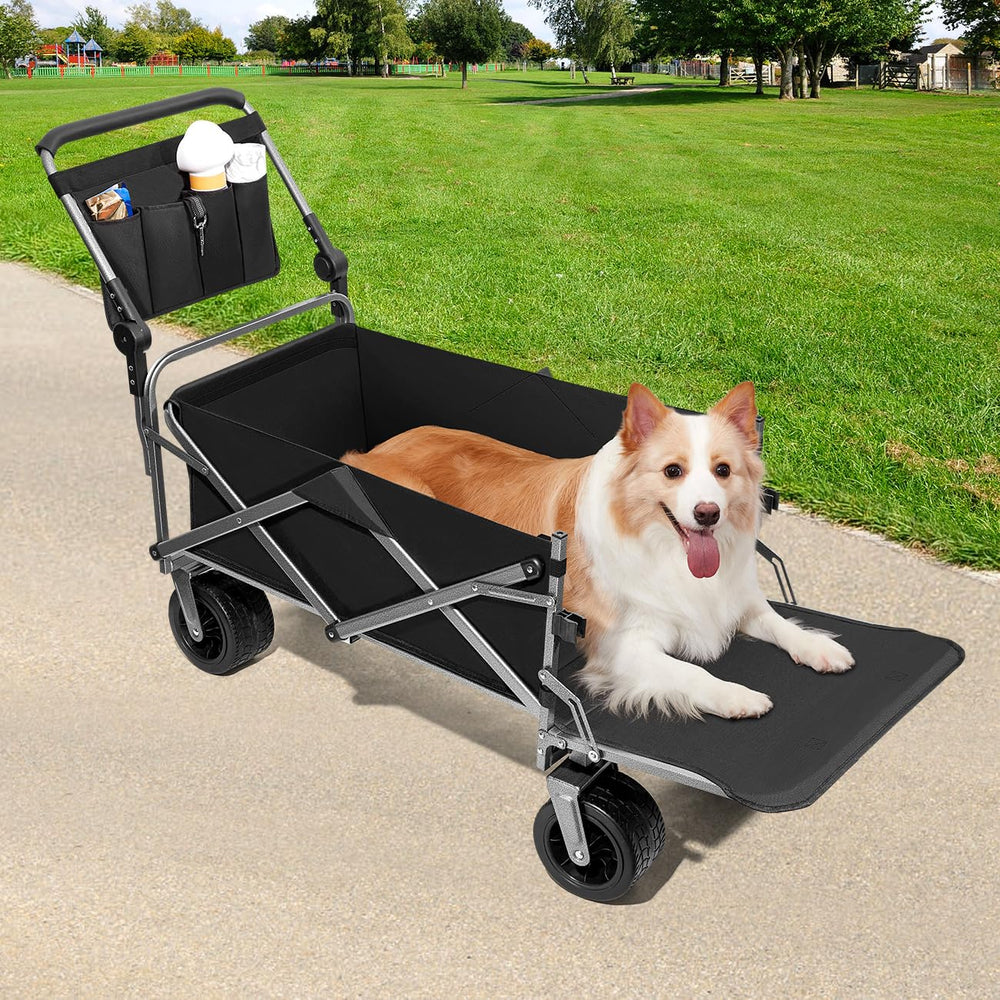 MAXFUT Carrito para perros grandes en uso al aire libre para paseos cómodos.