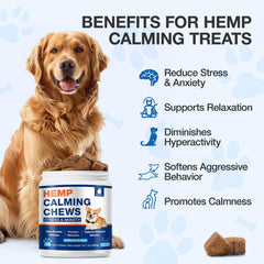 MaxHemp bocado calmante sabor pollo para perro, fácil de dar como snack relajante.