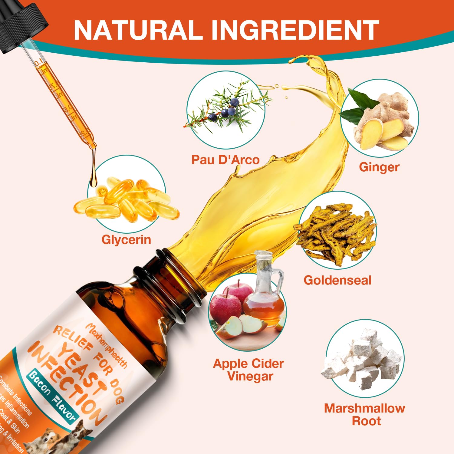 Maxhemphealth tratamiento natural para infecciones por levaduras en perros.