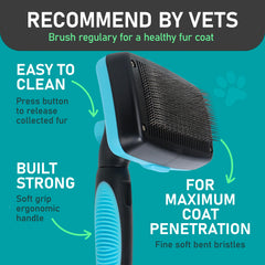 Maxpower Planet cepillo deslanador para perros y gatos con deslizamiento suave