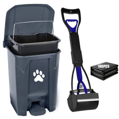 mayayaday cubo de basura para excrementos de perro con tapa, controla olores en exteriores