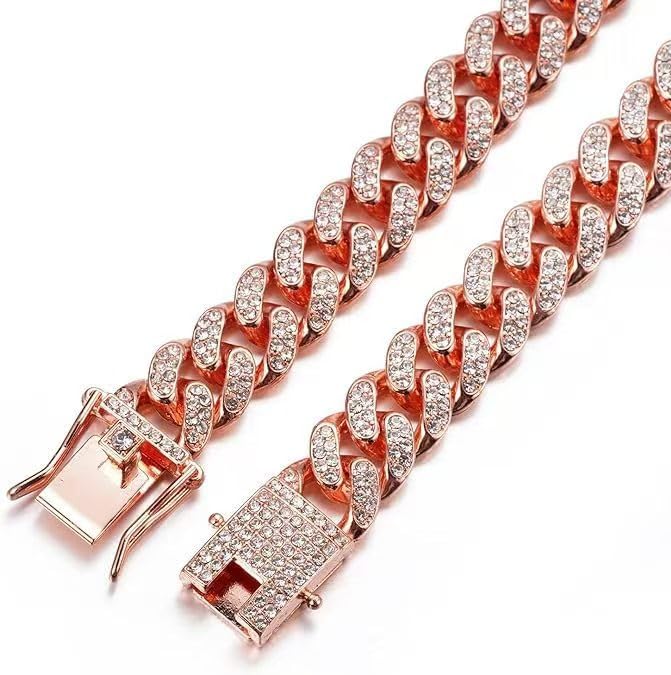 Maydueosiy diseño de collar rosado con cristales, perfecto para eventos