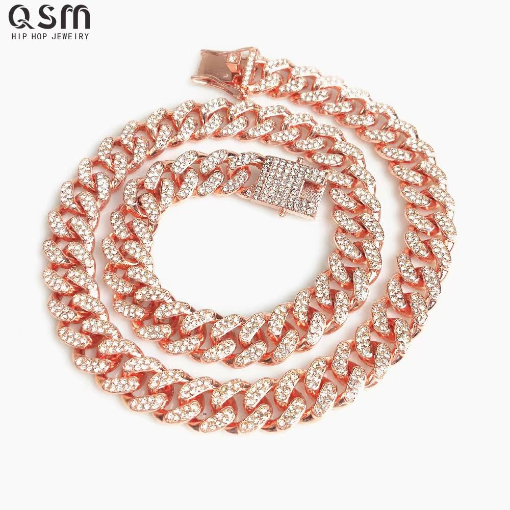 Maydueosiy collar rosado de acero con brillo, ideal para sesiones de fotos