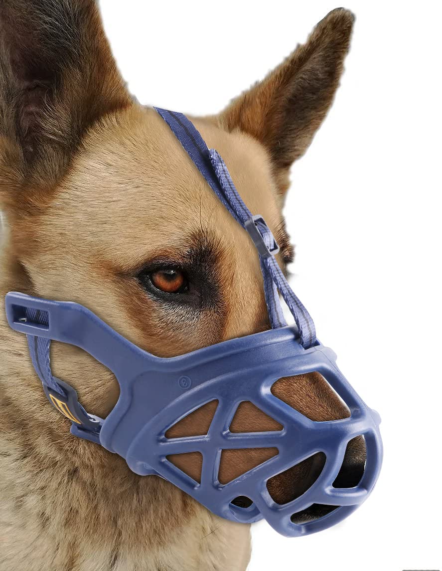 Bozal de cesta Mayerzon para perros pequeños, ajuste cómodo para paseos.