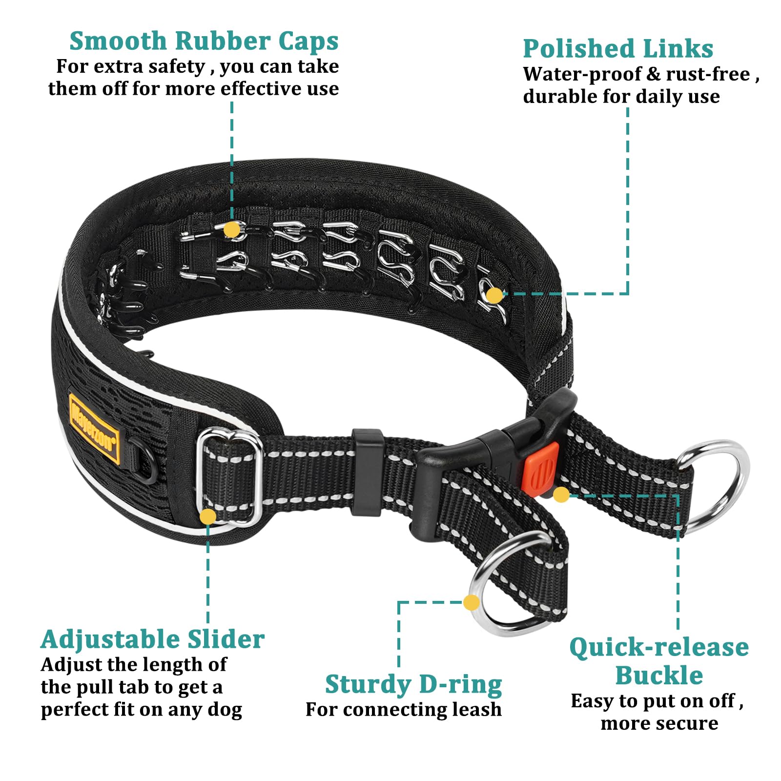 Mayerzon collar entrenamiento perros grandes para caminar junto sin tirar.