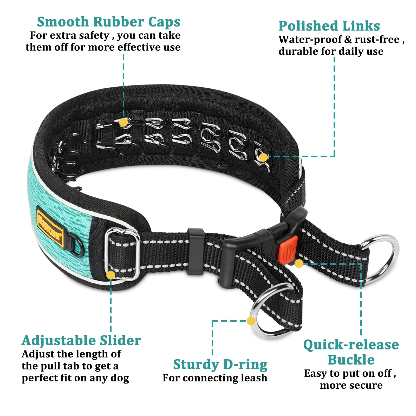 Mayerzon collar martingale con ajuste preciso para mayor control durante caminatas.