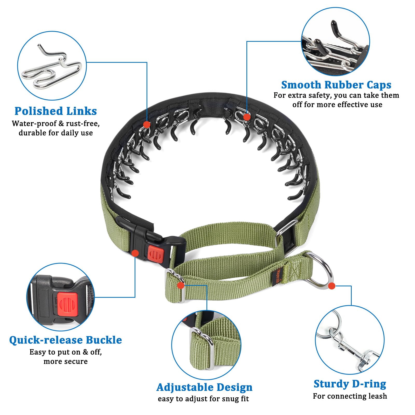 Mayerzon collar de nailon resistente para caminatas diarias.