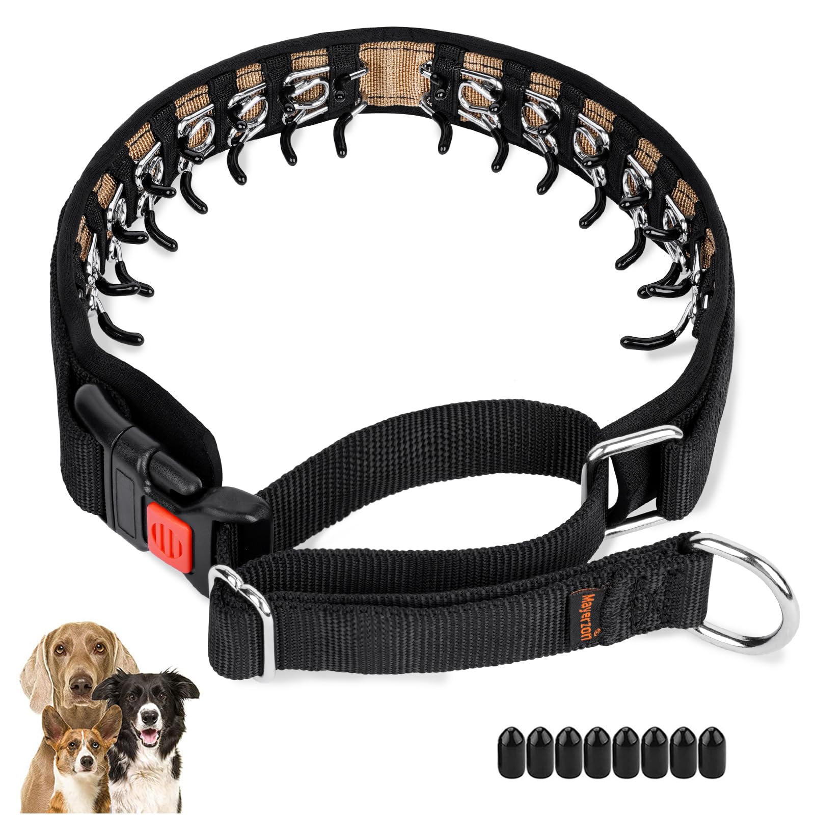 Collar Mayerzon martingale oculto para perro con control discreto en paseos