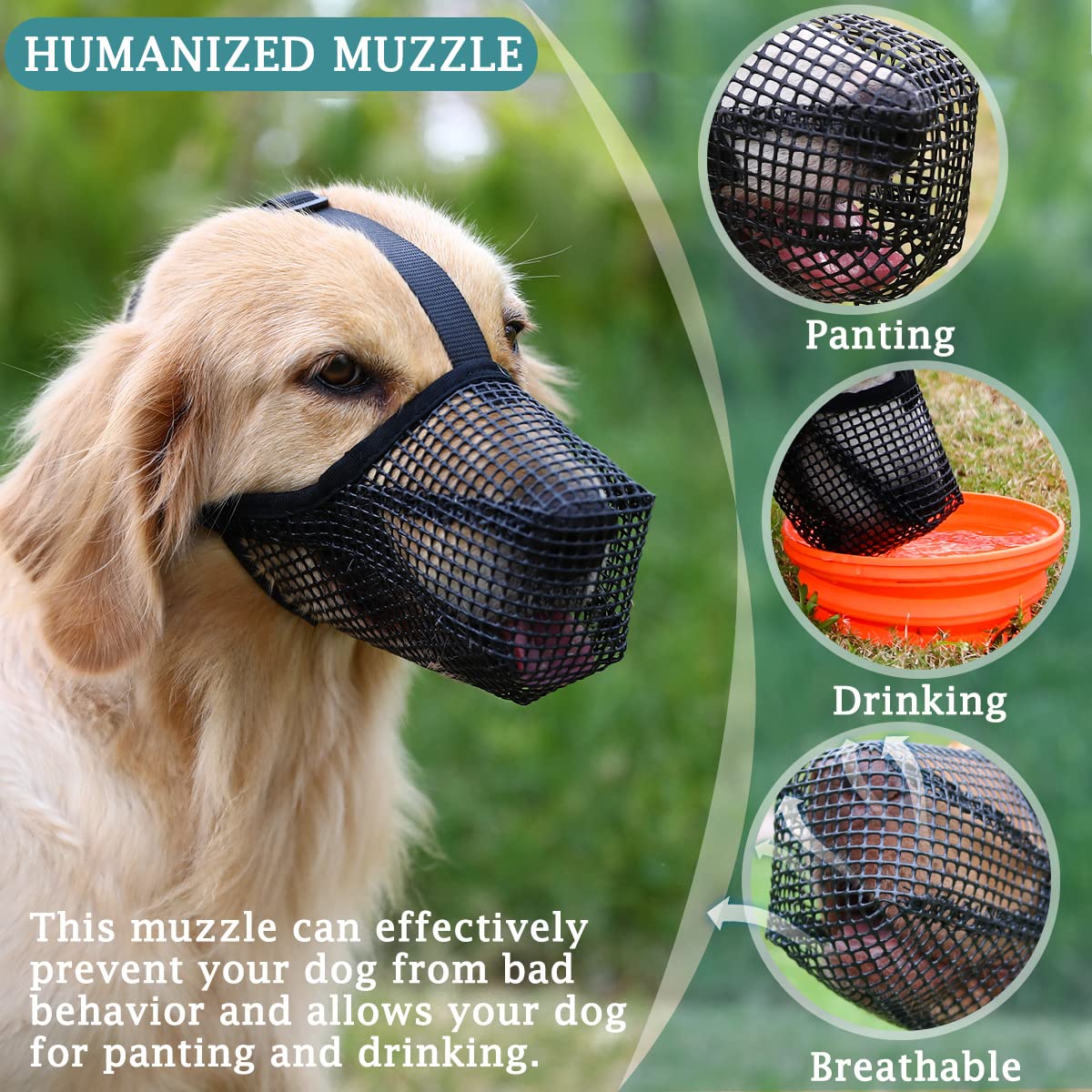 Mayerzon Muzzle portátil y plegable para viajar y socializar.