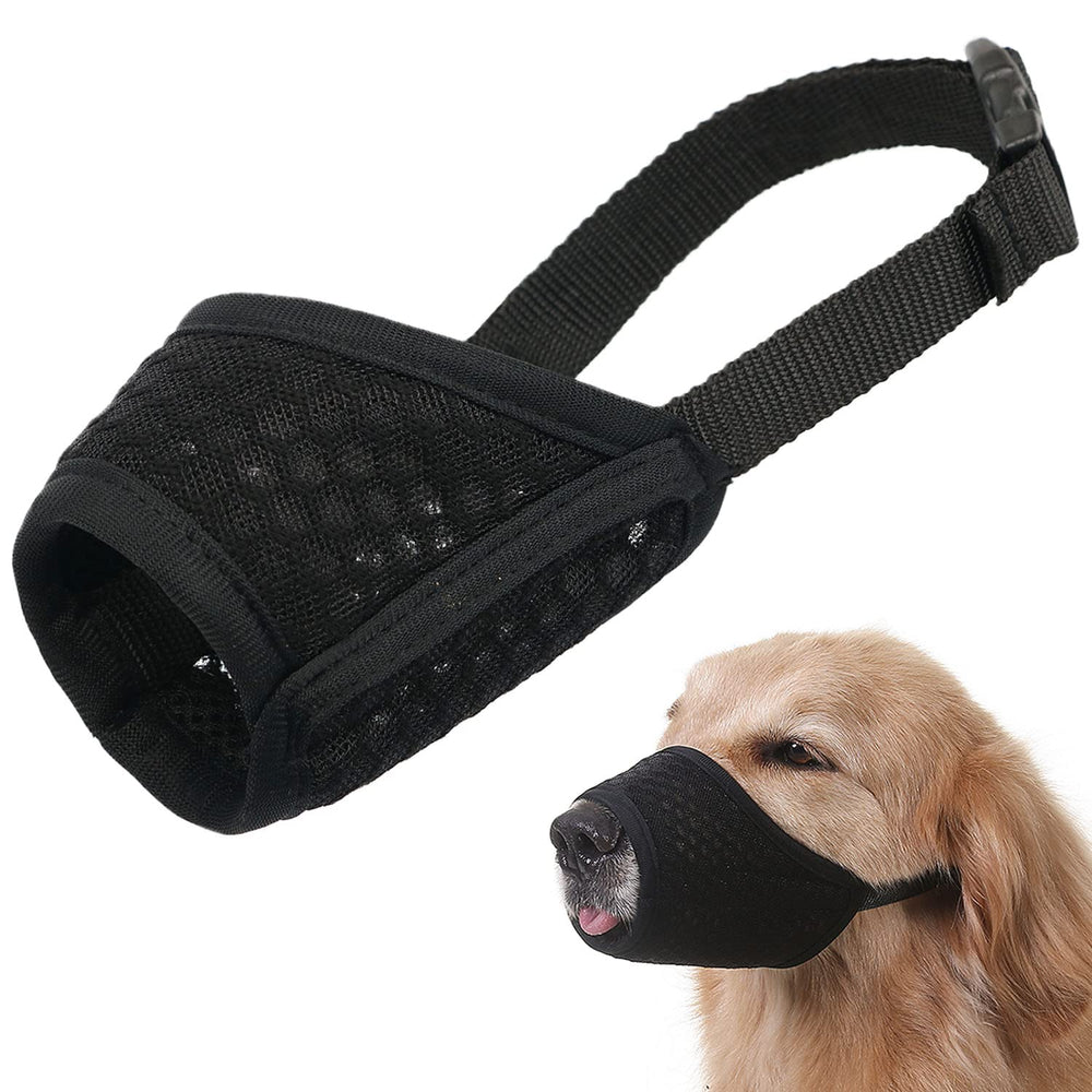 Mayerzon Muzzle para perro con malla aireada, favorece jadeo cómodo y ventilación