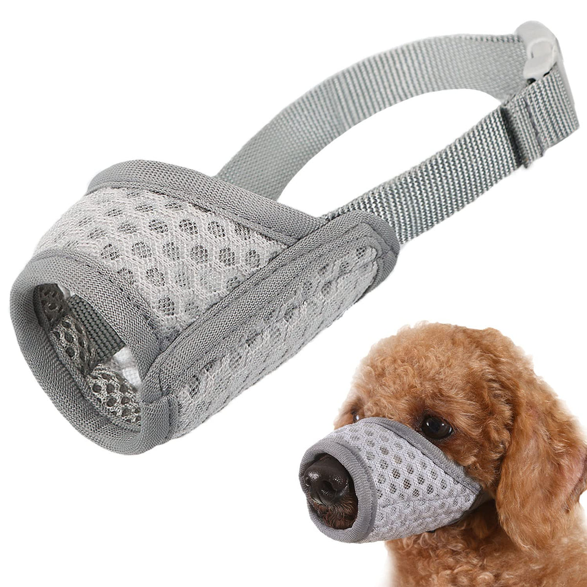 Mayerzon Muzzle para perro con malla transpirable facilita la respiración durante paseos