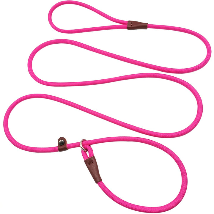 MayPaw correa deslizante para perros de 7 pies en rosa, ideal para paseos controlados.