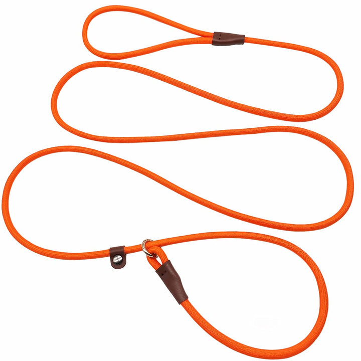 MayPaw correa deslizante para perro en color naranja, ideal para paseos diarios sin tirar.
