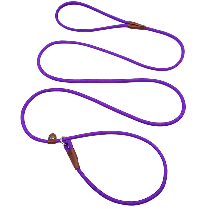 MayPaw Slip Lead para perros, 7 pies, morado, ideal para paseos sin tirar.