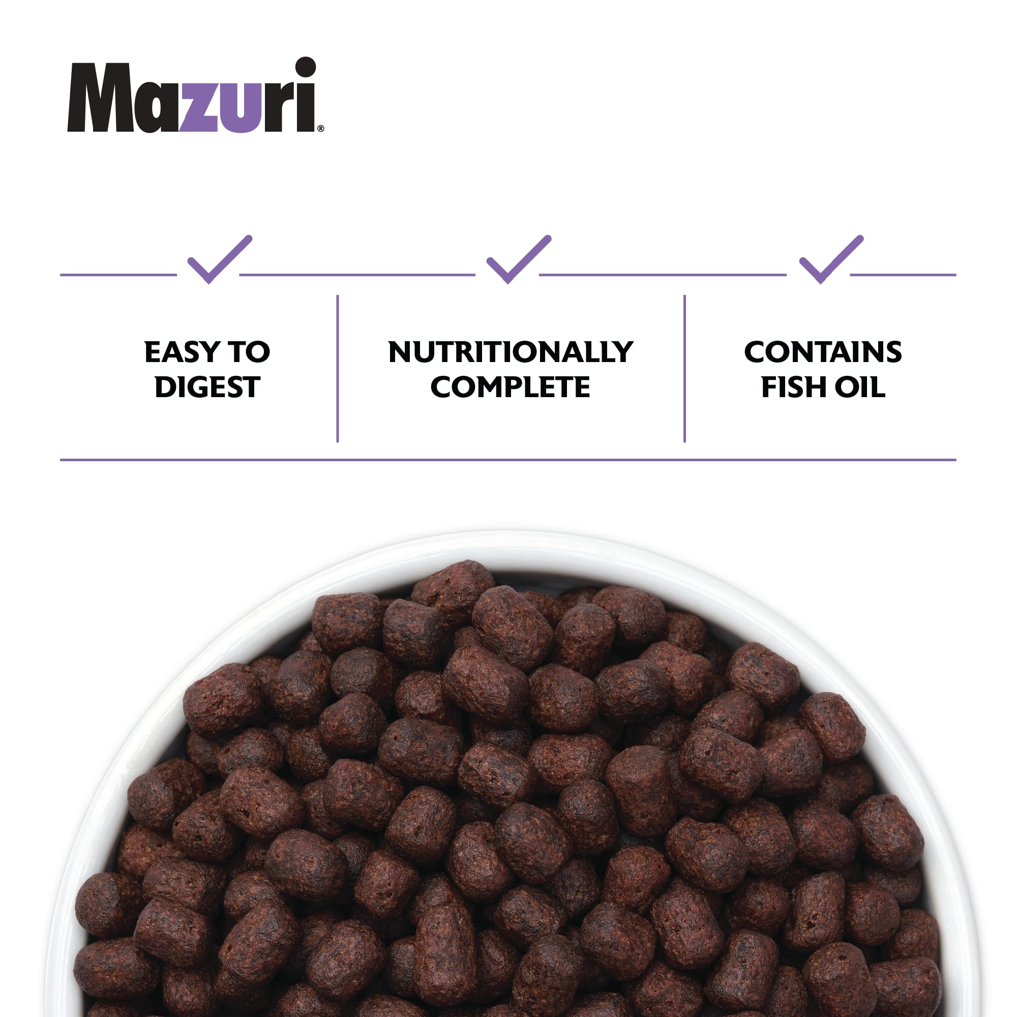 Mazuri para hurones, sin colorantes ni sabores artificiales.