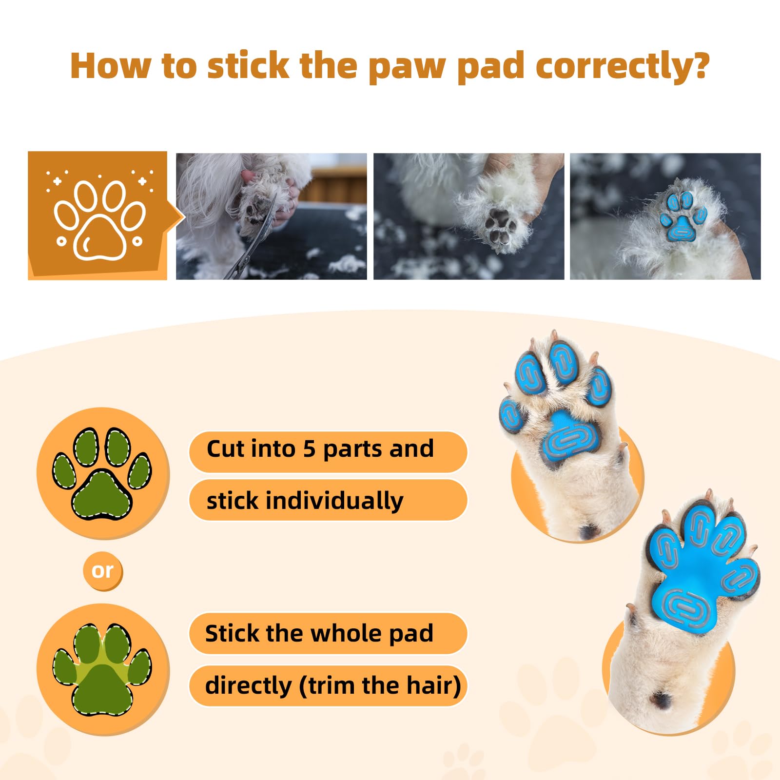 12 juegos de parches MBTWZ azules para patitas, talla M
